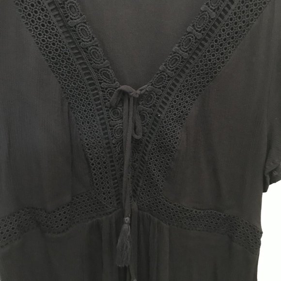 Torrid 0 Black Flowy Blouse - Picture 6 of 6